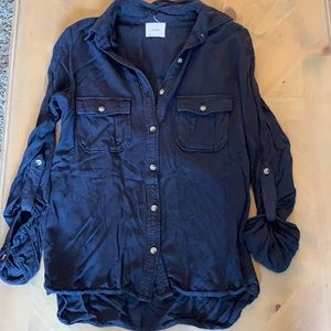 Harper navy blue button up